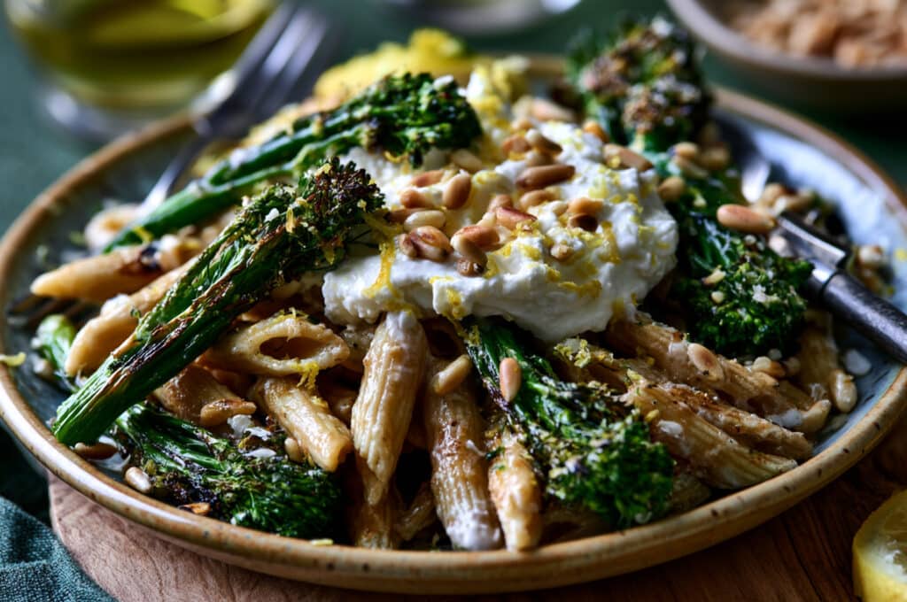 Charred Broccolini and Whipped Ricotta Penne