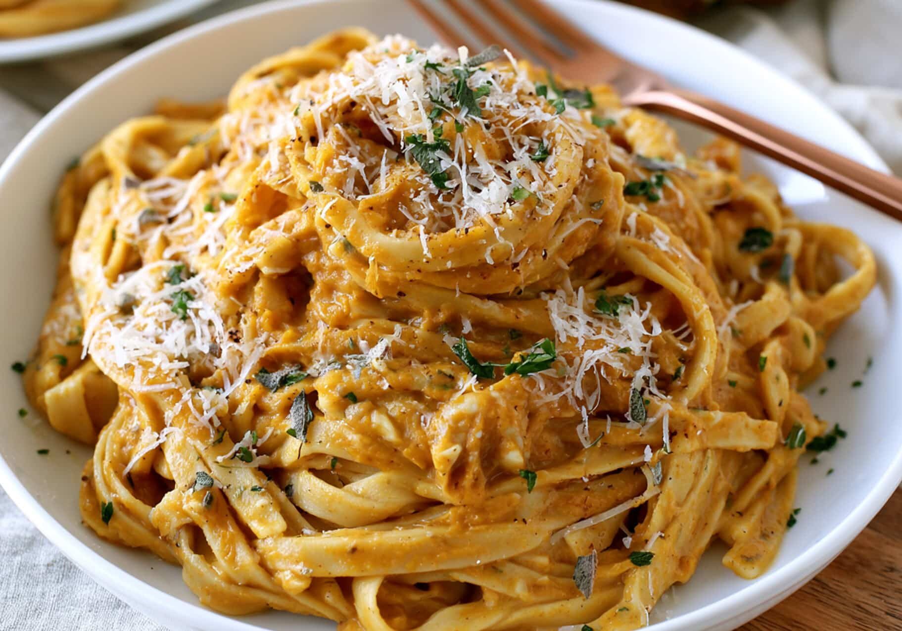 Creamy Pumpkin & Brown Butter Fettuccine